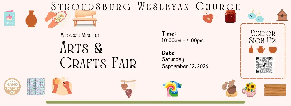 Women's Ministry Arts & Craft Fair September 12th from 10 AM to 4PM