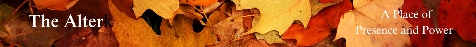 The Alter - Thanksgiving Sermon