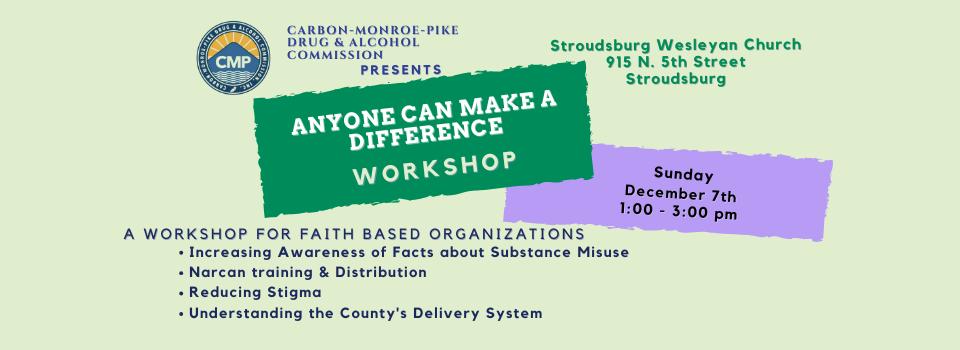 Anyone can make a difference workshop-Sunday December 7th from 1 PM to 3 PM