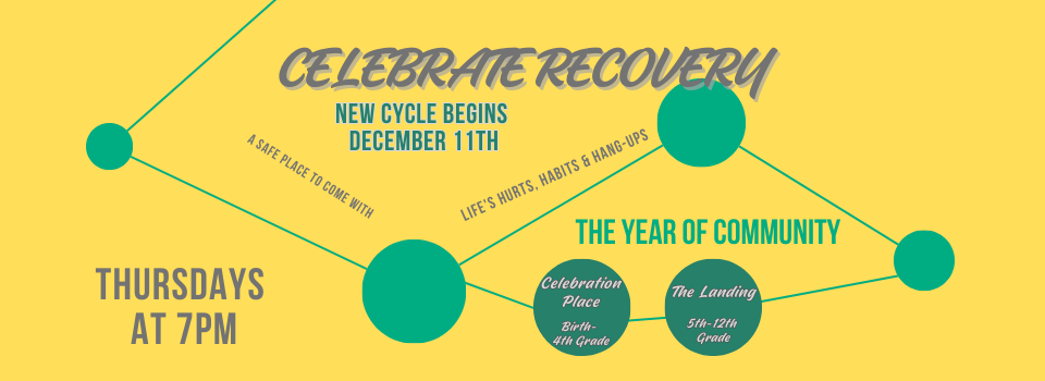 Celebrate Recovery - New Cycle Begins December 11th. The Year of Community.